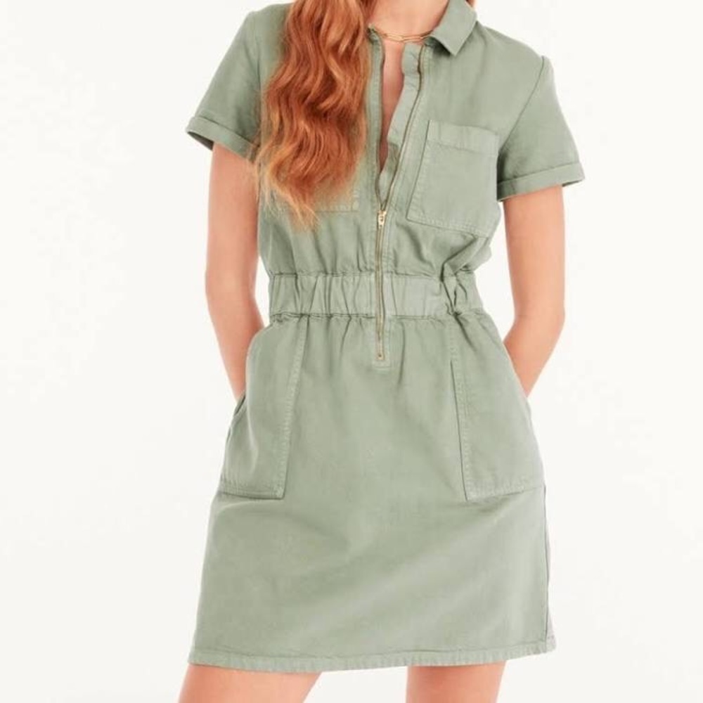 J. Crew Zip Front Chino Plus Size Extended Size Dress